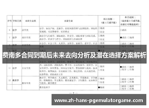 费南多合同到期后未来去向分析及潜在选择方案解析